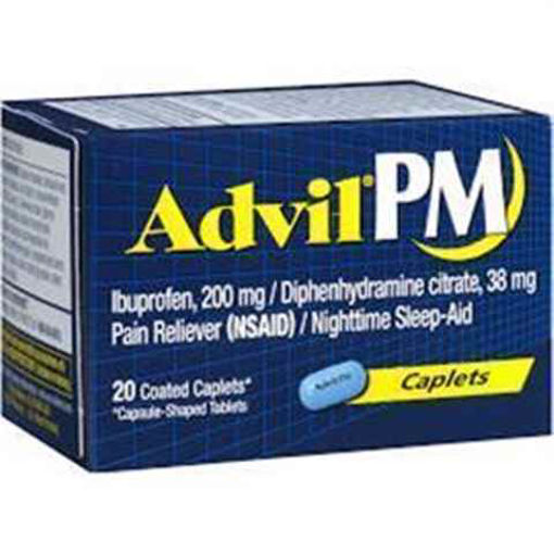 Picture of ADVIL PM CAPLETS 200MG 20CT