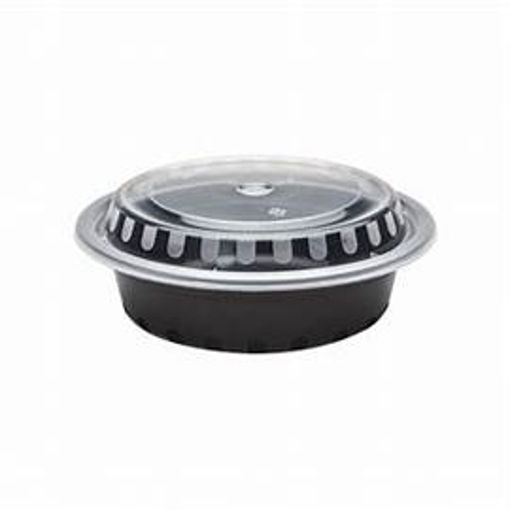 Picture of ROUND DELI CONTAINER COMBO BLACK 16OZ