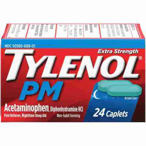 Picture of TYLENOL PM EXTRA STRENGTH CAPLETS 24CT