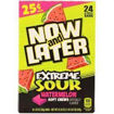 Picture of NOW N LATER SPLIT EXTREME SOUR WATERMELON CHEWS 24CT