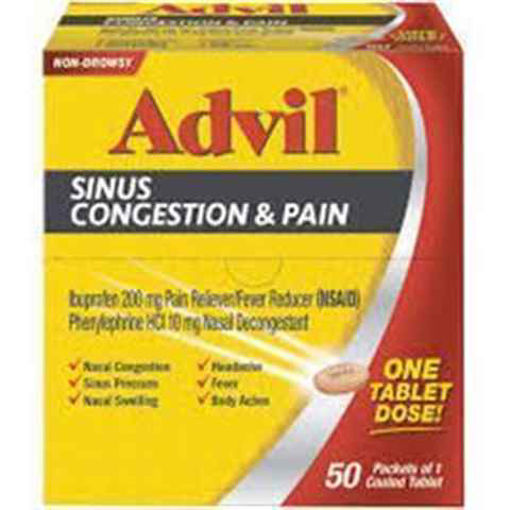 Picture of ADVIL SINUS CONGESTION N PAIN 50CT