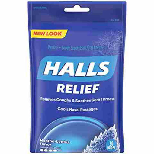 Picture of HALLS COUGH DROPS MENTHOL BAG 40CT 