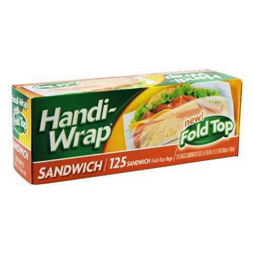 Picture of HANDI WRAP FOLD TOP SANDWICH BAG 125CT