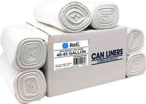 Picture of CAN LINERS WHITE 45 GALLONS