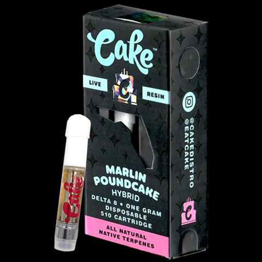 Picture of CAKE MARLIN POUNDCAKE HYBRID LIVE RESIN DELTA 8 CARTRIDGE 2G