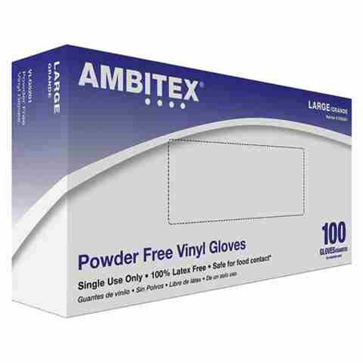 Picture of VINYL MEDIUM POWDER FREE GLOVES 100CT